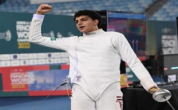 محمد ياسين يضمن ميدالية ببطولة العالم لسلاح سيف المبارزة شباب بدبي