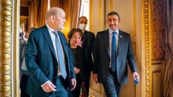 وزير الخارجية الفرنسي يلتقي بنظيره الإماراتي
