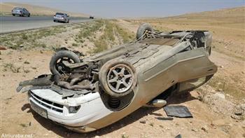 مصرع سائق وإصابة 2 في حادث سيارة بطريق الفيوم الصحراوي 