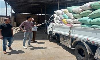 ضبط 40 طن أرز أبيض وشعير بكفر الشيخ