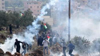 إصابات بالاختناق خلال مواجهات مع الاحتلال الإسرائيلي في "حوارة" جنوب نابلس