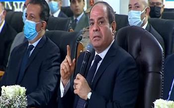 الرئيس السيسي لـ المصريين: "خايف نبقى جاحدين للي ربنا عملهولنا.. فندّمر بالجهل وقلة الوعي"