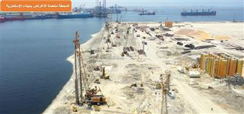 «النقل» ترصد تطورات إنشاء محطة تحيا مصر بميناء الإسكندرية (فيديو)