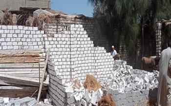 وقف 3 حالات بناء مخالف بقرية نصرة في كفر الشيخ