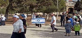مستوطنون يرفعون العلم الإسرائيلي في ساحات الاقصى