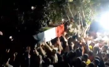 جنازة مهيبة لشهيد الواجب الوطني هيثم الهواري في الغربية (فيديو)