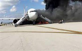 هبوط طائرة ركاب اضطراريا في الهند بعد حريق في محركها