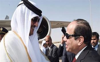 الرئيس السيسي يستقبل أمير قطر تميم بن حمد لدى وصوله مصر (بث مباشر)