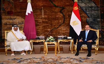 الرئيس السيسي وتميم بن حمد يتفقان على تعزيز تدفق جميع الاستثمارات القطرية إلى مصر