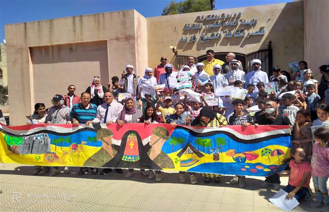 قوافل الوديان الثقافية تحتفل مع أطفال الشيخ زويد والعريش بإنجازات  ٣٠ يونيو