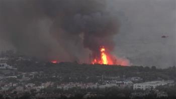 حرائق الغابات تهدد ضاحية جنوبية في أثينا