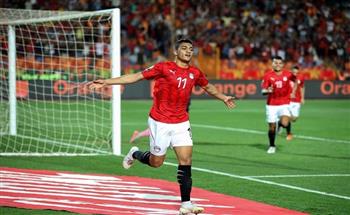 مصطفى محمد يحرز أول أهداف منتخب مصر أمام غينيا
