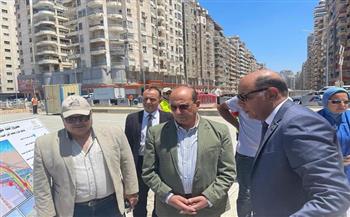 رئيس «المركزي للتعمير» يتفقد أعمال إنشاء نفق وكباري شارع 45 بالإسكندرية