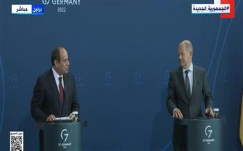 الرئيس السيسي: نقدر انخراط ألمانيا في مشروعات التنمية المصرية