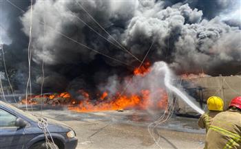اندلاع حريق ضخم ودوي أصوات انفجارات بالضاحية الجنوبية في بيروت