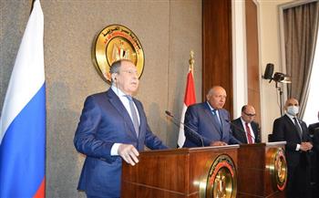 وزير الخارجية الروسي: حوارات مستمرة مع مصر لتطوير التعاون الصناعي والتجاري
