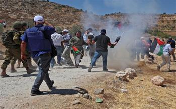 إصابات خلال مواجهات مع قوات الاحتلال والمستوطنين في المغير
