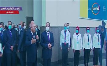 الرئيس السيسي يتفقد محطة عدلي منصور والقطار الكهربائي (فيديو)