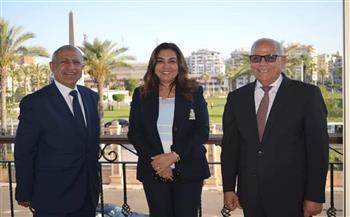 «الغضبان» يستقبل محافظ دمياط ورئيس الأكاديمية العربية للنقل البحري