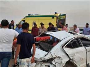 مصرع أب وابنه إثر حادث انقلاب سيارة على طريق الصحراوي الغربي