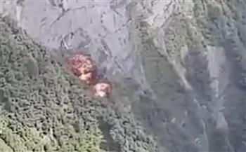 لحظة مرعبة من حادث تحطم وانفجار مروحية إنقاذ في جورجيا (فيديو)