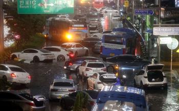 بسبب الأمطار الغزيرة.. غرق 2000 سيارة في كوريا الجنوبية خلال 24 ساعة