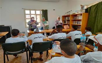 لقاء توعوي عن كورونا لأطفال مشروع أهل مصر بمكتبة الطفل والشباب في سفاجا