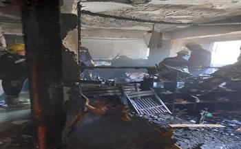 الحماية المدنية تسيطر على حريق كنيسة أبو سيفين بإمبابة (صور)