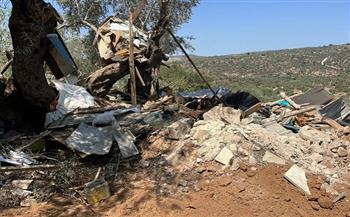 الاحتلال الإسرائيلي يهدم غرفة زراعية غرب سلفيت