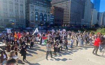 مسيرة تضامنية مع الشعب الفلسطيني في فيلادلفيا الأمريكية