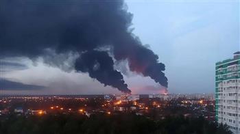اندلاع حريق في مستودع للذخيرة بمقاطعة بيلجورود الروسية