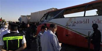 إنقاذ 50 سائحا مصريا وأجنبيا بعد احتراق أتوبيس يستقلونه بدهب 