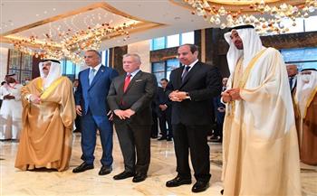 الرئيس السيسي وقادة العرب يتفقدون مدينة العلمين الجديدة