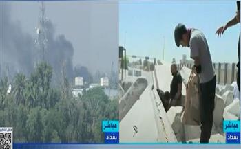 تصاعد الدخان من داخل المنطقة الخضراء بوسط بغداد (فيديو)