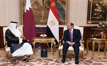 الرئيس السيسي يلتقي أمير قطر بالديوان الأميري