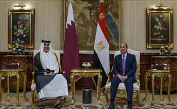 الرئيس السيسي يؤكد انفتاح مصر نحو تعميق العلاقات مع قطر على جميع الأصعدة 