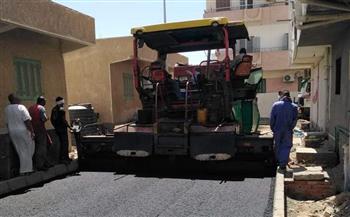 استمرار أعمال التطوير بالعديد من المناطق بمدينة الغردقة