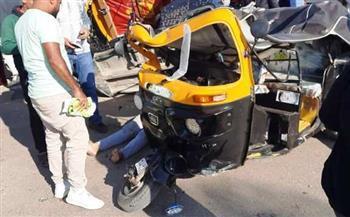 إصابة 4 أشخاص في حادث تصادم بالعاشر من رمضان 