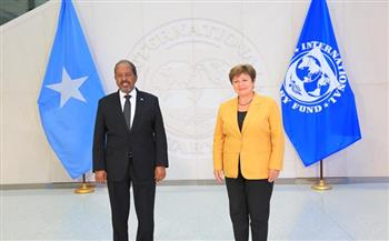 الرئيس الصومالي يلتقي رئيسة صندوق النقد الدولي