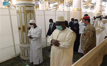 الرئيس السنغالى يزور المسجد النبوي