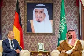 ولي العهد السعودي والمستشار الألماني يبحثان جهود تحقيق السلم الدولي