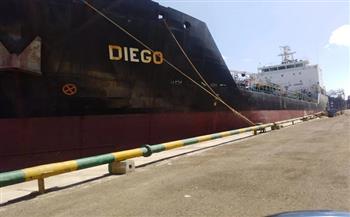 ميناء غرب بورسعيد يستقبل السفينة "DIEGO" بحمولة 6100 طن صودا كاوية