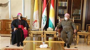 سفير الفاتيكان لبارزاني: ندين الهجمات الإيرانية.. والتعايش السلمي يميز إقليم كردستان