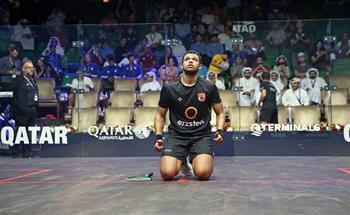 مصطفي عسل يتأهل للدور الثالث في بطولة قطر كلاسيك للاسكواش