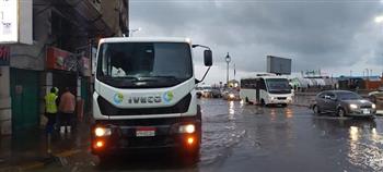 القابضة للمياه: 150 سيارة لرفع تراكمات مياه الأمطار من شوارع الإسكندرية