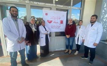 مستشفي بدر الجامعي ينظم حملة للتبرع بالدم لصالح مرضى الطوارئ والعمليات
