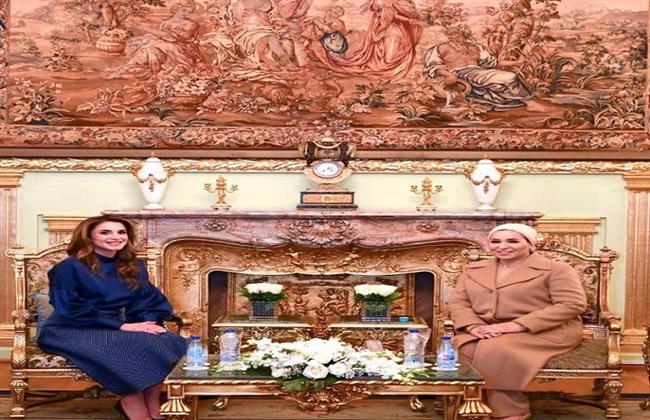 قرينة الرئيس : زيارة الملكة رانيا جاءت فرصة لمناقشة الخطوات المصرية غير المسبوقة لتمكين المرأة