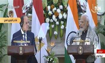 رئيس الوزراء الهندي: مشاركة الرئيس السيسي في الاحتفال بيوم الجمهورية شرف لنا  