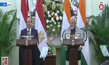 رئيس الوزراء الهندي: قررنا رفع العلاقات مع مصر إلى مستوى الشراكة الاستراتيجية