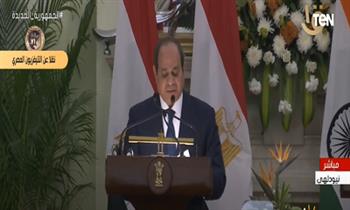 الرئيس السيسي: لمسنا عزم الشركات الهندية العاملة في مصر مواصلة تعزيز تواجدها 